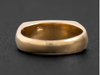 East to West Bezel Set Dyed Jade Ring in 18K Yellow Gold