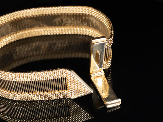 Adjustable Retro Buckle Bracelet in 14K Yellow Gold