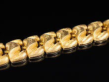  Brushed 18K Yellow Gold Bracelet with Ball Accents