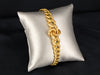 Ornate Hand-Chased Bracelet in Bloomed 18K Yellow Gold