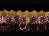 Bohemian Garnet Cluster Bracelet in Gold-Plated