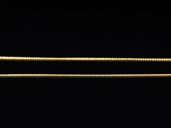 14K Yellow Gold Baby Wheat Chain