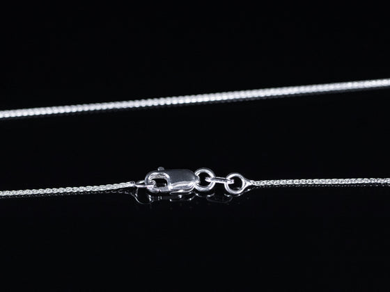 14K White Gold Baby Wheat Chain