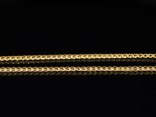  18K Yellow Gold Woven Box Wheat Chain 24"