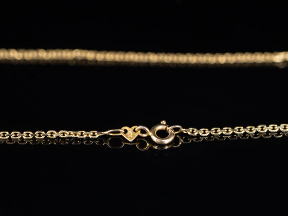 14K Yellow Gold Polished Cable Chain 24"