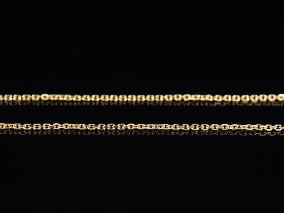 14K Yellow Gold Polished Cable Chain 24"