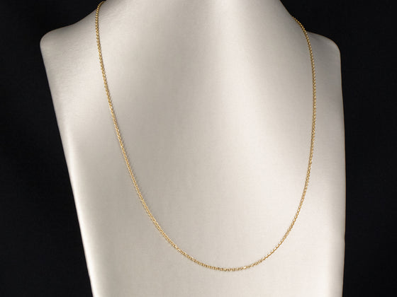 14K Yellow Gold Polished Cable Chain 24"