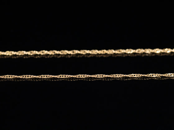 14K Yellow Gold Sparkling Singapore Chain 23"