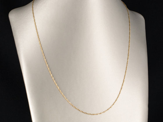 14K Yellow Gold Sparkling Singapore Chain 23"