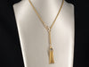 Disguised Front-Clasp Necklace with Decorative Tassel in 10K Yellow Gold