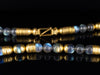 Labradorite Bead and 19K Yellow Gold Cup Necklace