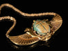 Winged Faience Scarab Egyptian Revival Necklace