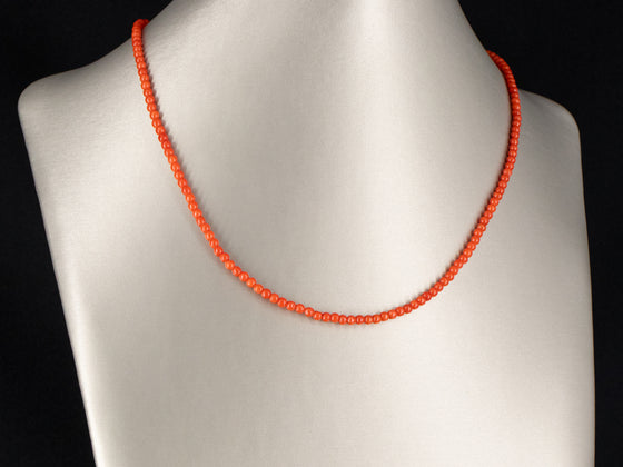 Coral Strand with Gold Filled Clasp 18"
