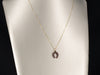 Bohemian Garnet Horseshoe Pendant in Gold Over Silver