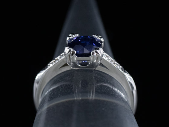 The Shapleigh Sapphire and Diamond Ring in Platinum