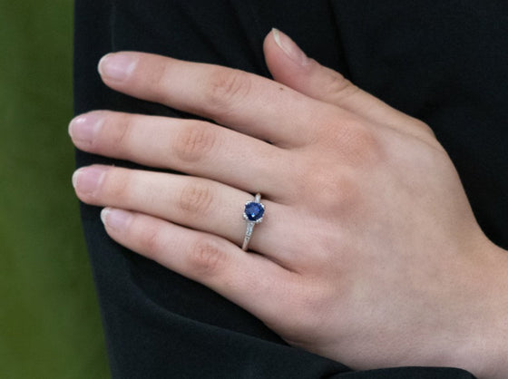 The Shapleigh Sapphire and Diamond Ring in Platinum