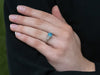The Bellamy Blue Zircon Ring in 14K White Gold