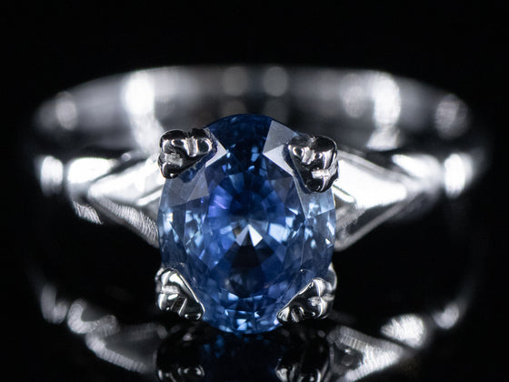 The Levett Sapphire Ring in 14K White Gold