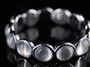 The Moonstone Band in 18K White Gold