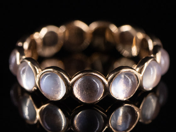 The Moonstone Band in 18K Rose Gold