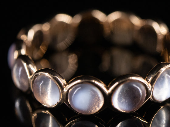 The Moonstone Band in 18K Rose Gold