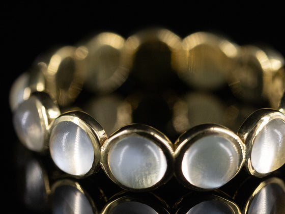 The Moonstone Band in 18K Yellow Gold