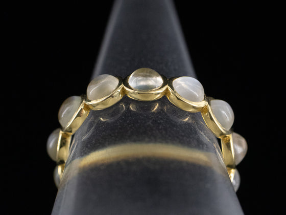 The Moonstone Band in 18K Yellow Gold
