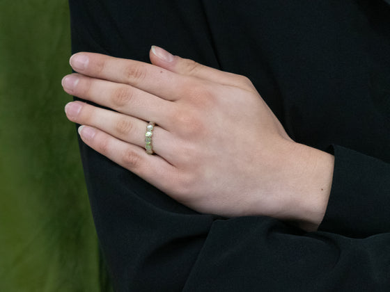 The Moonstone Band in 18K Yellow Gold