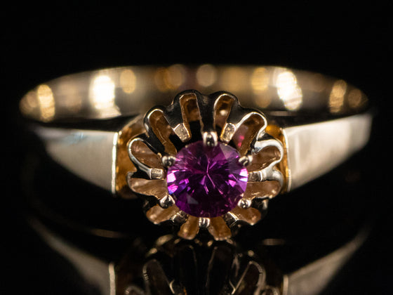 The Cathedral Ruby Ring in 14K Yellow Gold