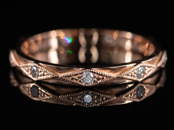 The Sofie Diamond Band in 14K Rose Gold