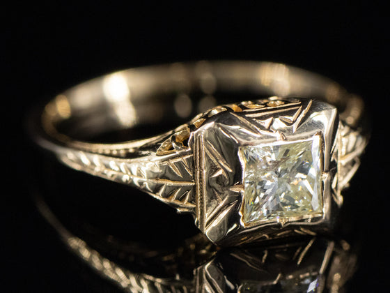 The Elwyn Diamond Engagement Ring in 14K Yellow Gold