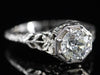 The Greenleaf Old Mine Cut Diamond Engagement Ring in 18K White Gold