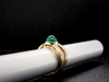 East to West Cabochon Emerald Ring in 18K Yellow Gold