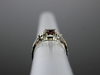 The Elaina Garnet and Diamond Ring in 14K White Gold