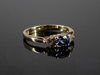 The Elaina Aquamarine and Diamond Ring in 14K Yellow Gold