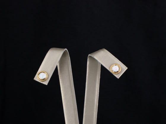 The Nellie Opal Stud Earrings in 14K Yellow Gold