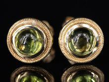  The Nellie Peridot Stud Earrings in 14K Yellow Gold