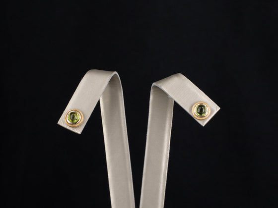 The Nellie Peridot Stud Earrings in 14K Yellow Gold