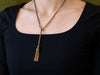 Disguised Front-Clasp Necklace with Decorative Tassel in 10K Yellow Gold