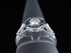 The Fairway Sapphire and Lab Grown Diamond Ring in 14K White Gold