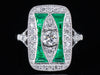 The McIntyre Emerald and Diamond Ring in 14K White Gold