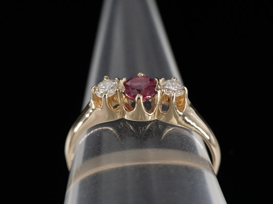 The Daphne Ruby and Diamond Ring in 14K Yellow Gold