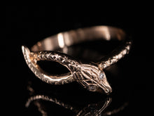  The Serpentine Diamond Snake Band in 14K Rose Gold