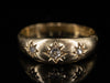 18K Yellow Gold Three Stone Diamond Ring