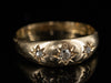 18K Yellow Gold Three Stone Diamond Ring