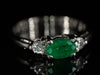 The Elaina Emerald and Diamond Ring in 14K White Gold