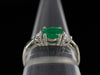 The Elaina Emerald and Diamond Ring in 14K White Gold