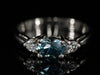 The Elaina Aquamarine and Diamond Ring in 14K White Gold