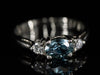 The Elaina Aquamarine and Diamond Ring in 14K White Gold