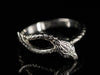 The Serpentine Diamond Snake Band in 14K White Gold